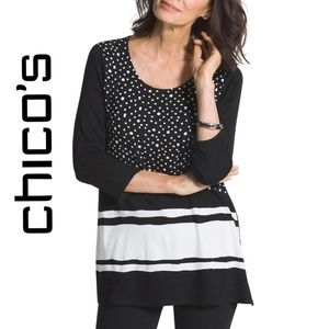 Chico's Zenergy Janelle Dot Print Tunic NWT
